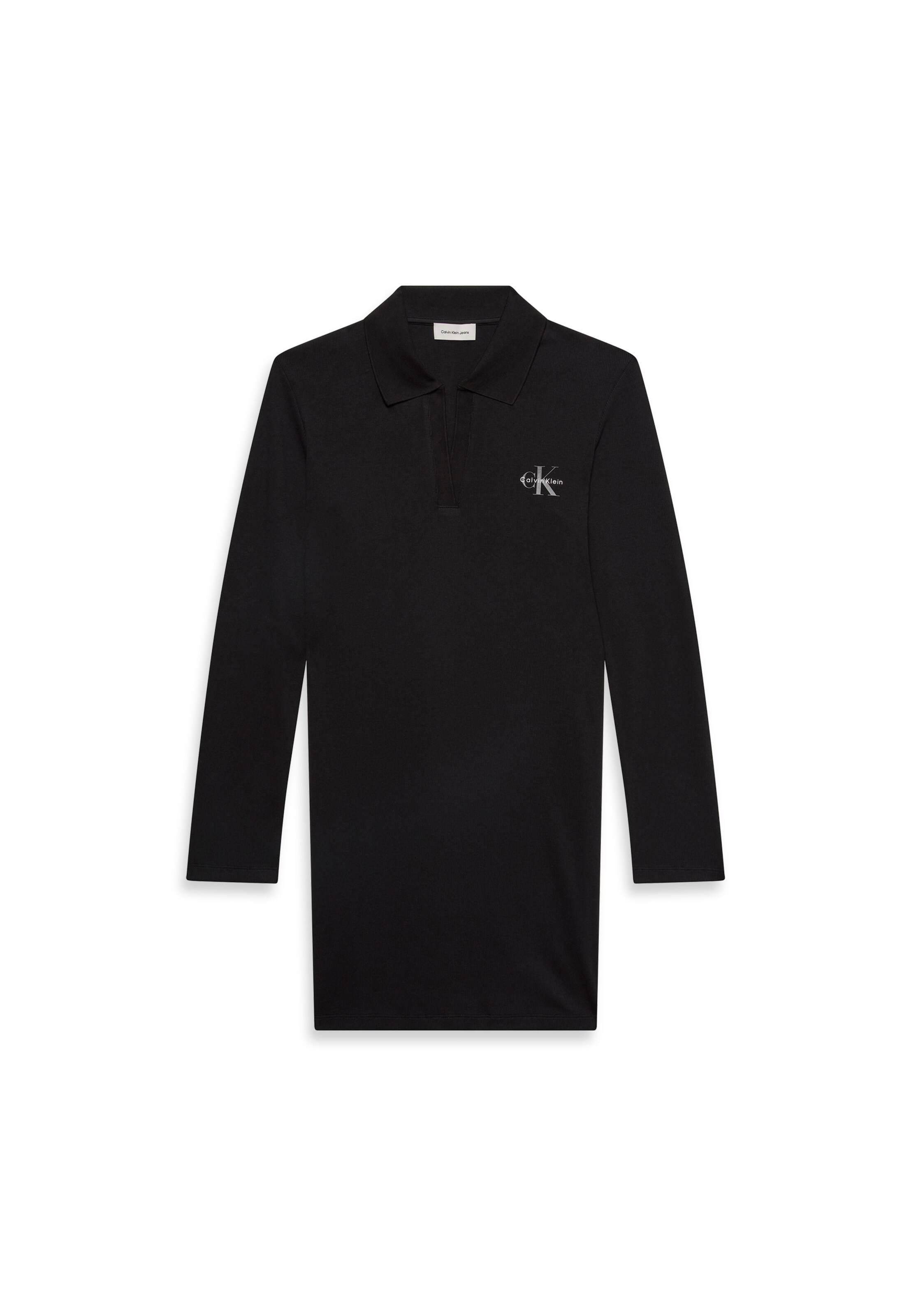 Rochie de la Calvin Klein Jeans pe negru: față