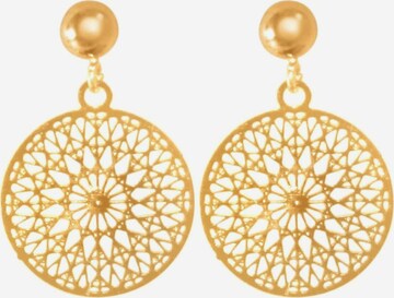 Boucles d'oreilles 'Yoga Mandala' Gemshine en or : devant