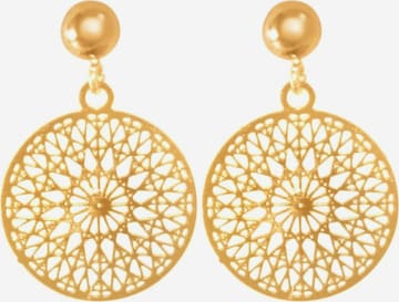 Gemshine Earrings 'Yoga Mandala' in Gold: front
