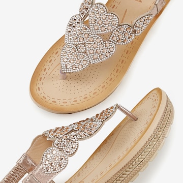 LASCANA Teenslipper in Zilver