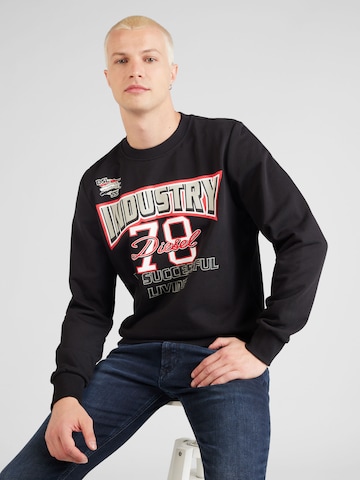 DIESEL Sweatshirt 'GINN' in Schwarz