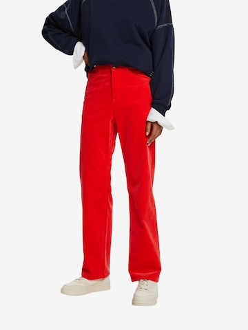 ESPRIT Regular Broek in Rood: voorkant