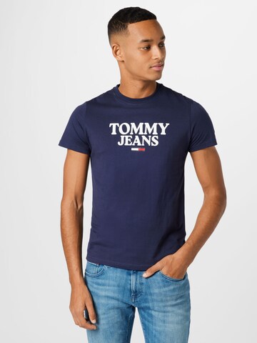 Tommy Jeans - Camisa 'ENTRY' em azul: frente