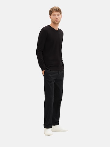 TOM TAILOR - Regular Fit Pullover em preto