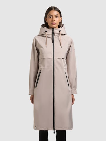 khujo Between-Seasons Coat 'Pinax2' in Beige: front