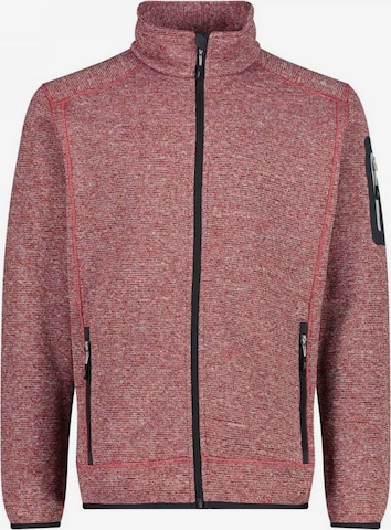 CMP Athletic Fleece Jacket in Red: front