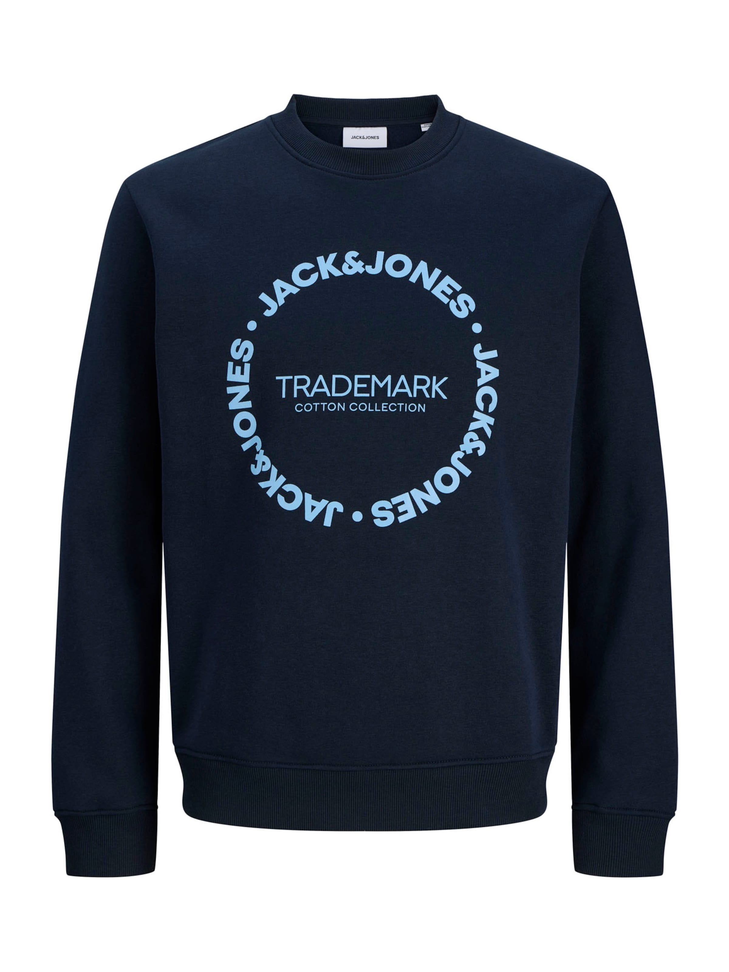 Sweat-shirt 'JJBENSON' JACK & JONES en bleu : devant