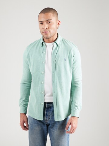 Regular fit Camicia di Polo Ralph Lauren in verde: frontale