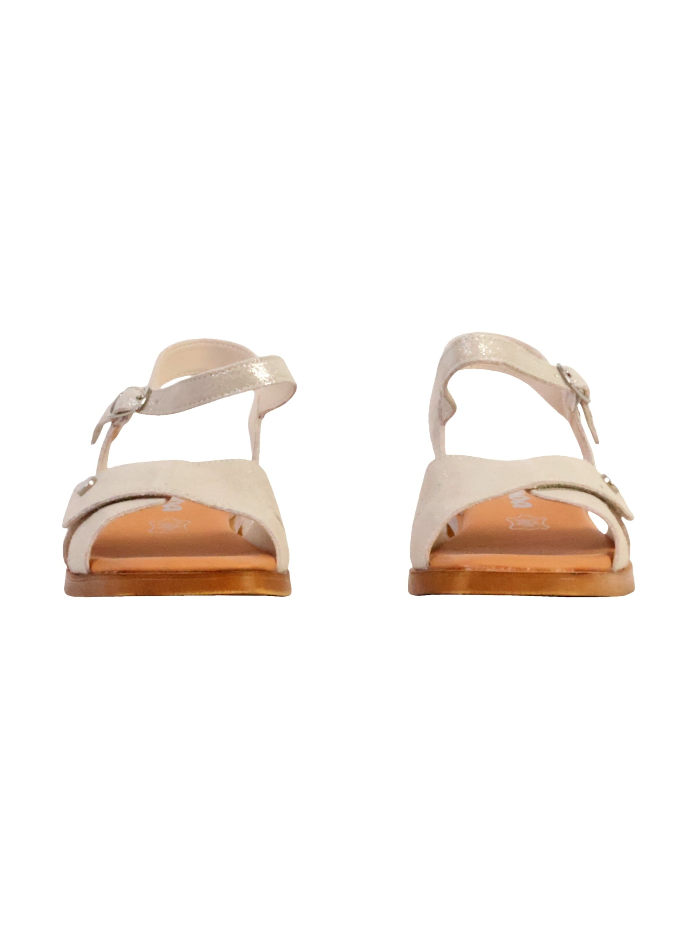 Sandales 'Alénoa-Sandalen aus Leder mit Absatz' The Divine Factory en or