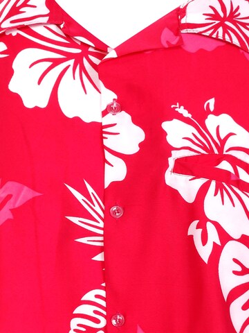 King Kameha Shirt 'Mono Hibiscus' in Pink