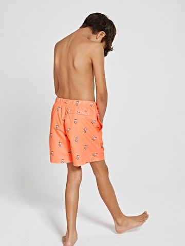 Shiwi Board Shorts 'Snoopy Happy Skater' in Orange
