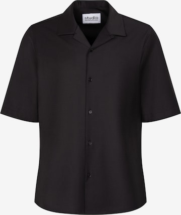 Studio Seidensticker Regular fit Button Up Shirt in Black: front
