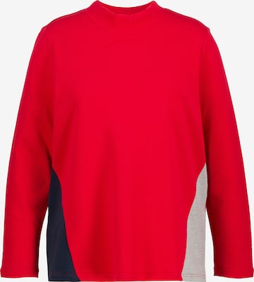 Sweat-shirt Ulla Popken en rouge : devant