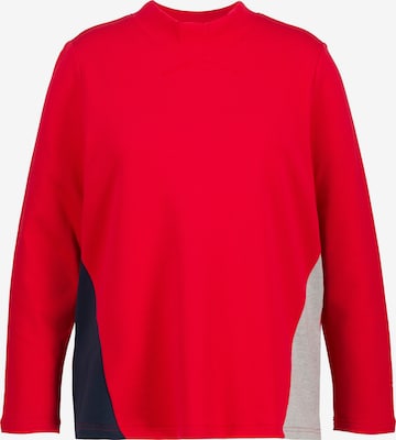 Ulla Popken Sweatshirt in Rood: voorkant