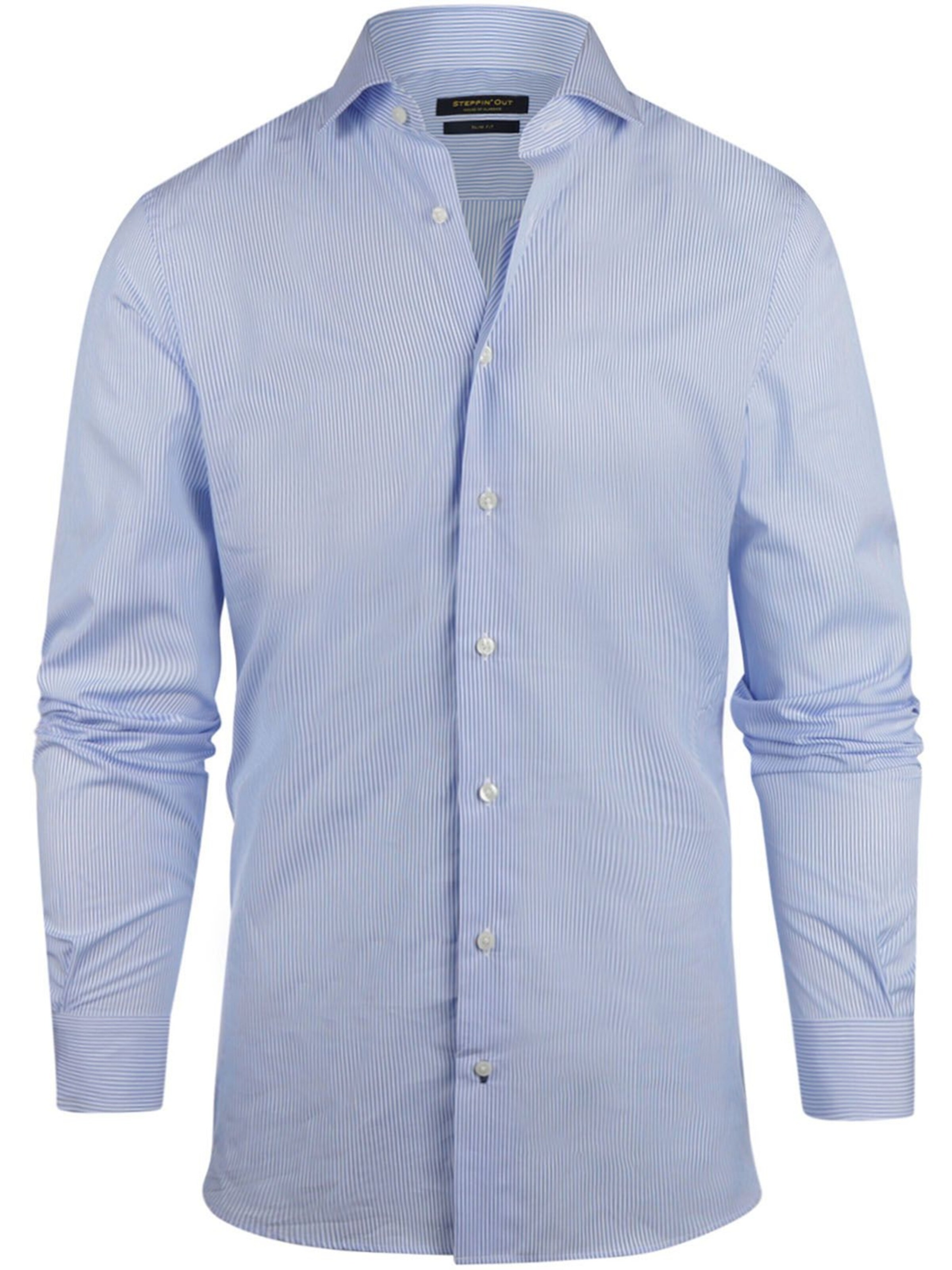 Coupe slim Chemise Steppin' out en bleu : devant