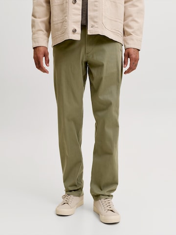 JACK & JONES Loosefit Chinohousut 'JPSTKane JJDave' värissä vihreä: etupuoli