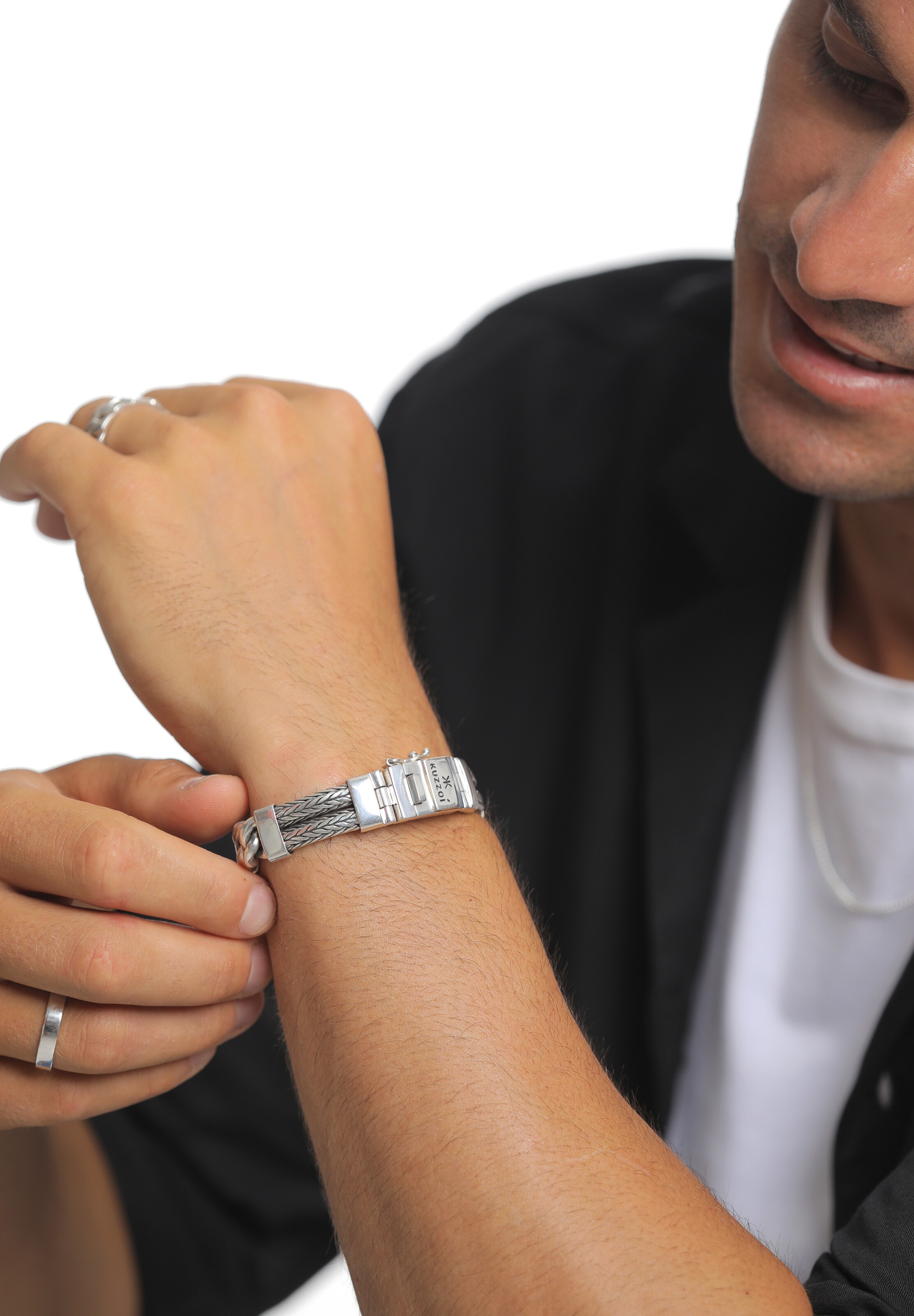 Bracelet 'Basic' KUZZOI en argent