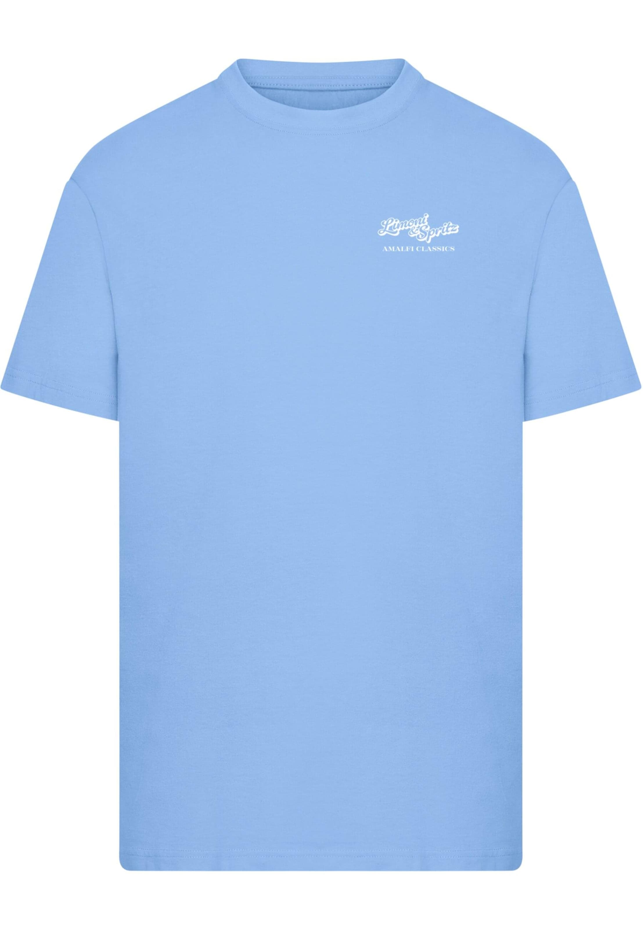 Mister Tee Tričko 'Limoni And Spritz' – modrá: přední strana