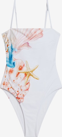 Desigual Bandeau Swimsuit in White ABOUT YOU - Main Image