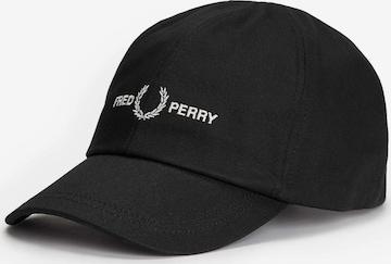 Fred Perry Cap in Black: front