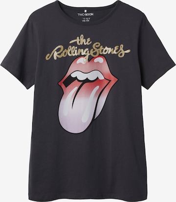juoda TWO SOON Marškinėliai 'Rolling Stones': priekis