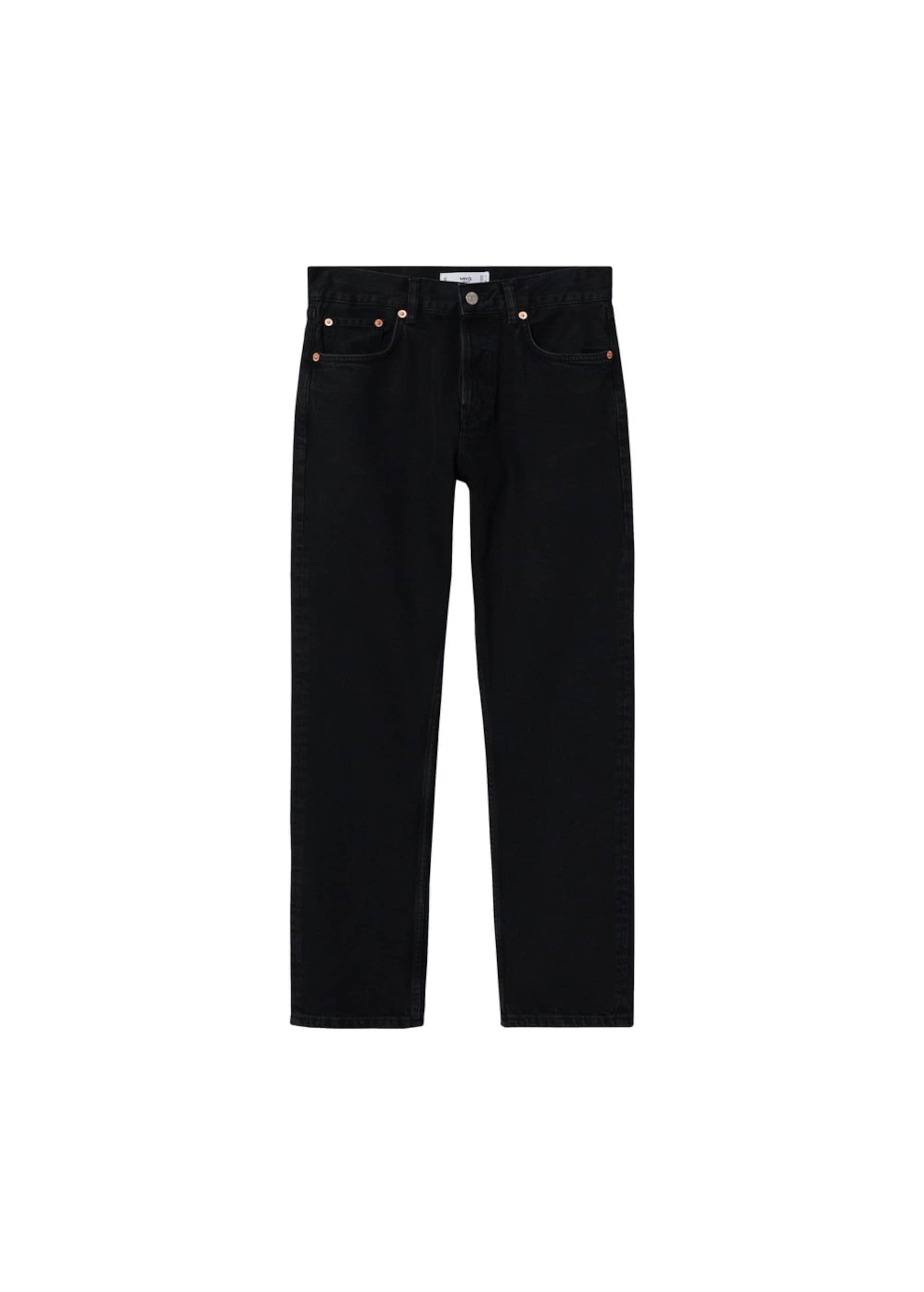 MANGO Regular Jeans 'Bella' in Black: front