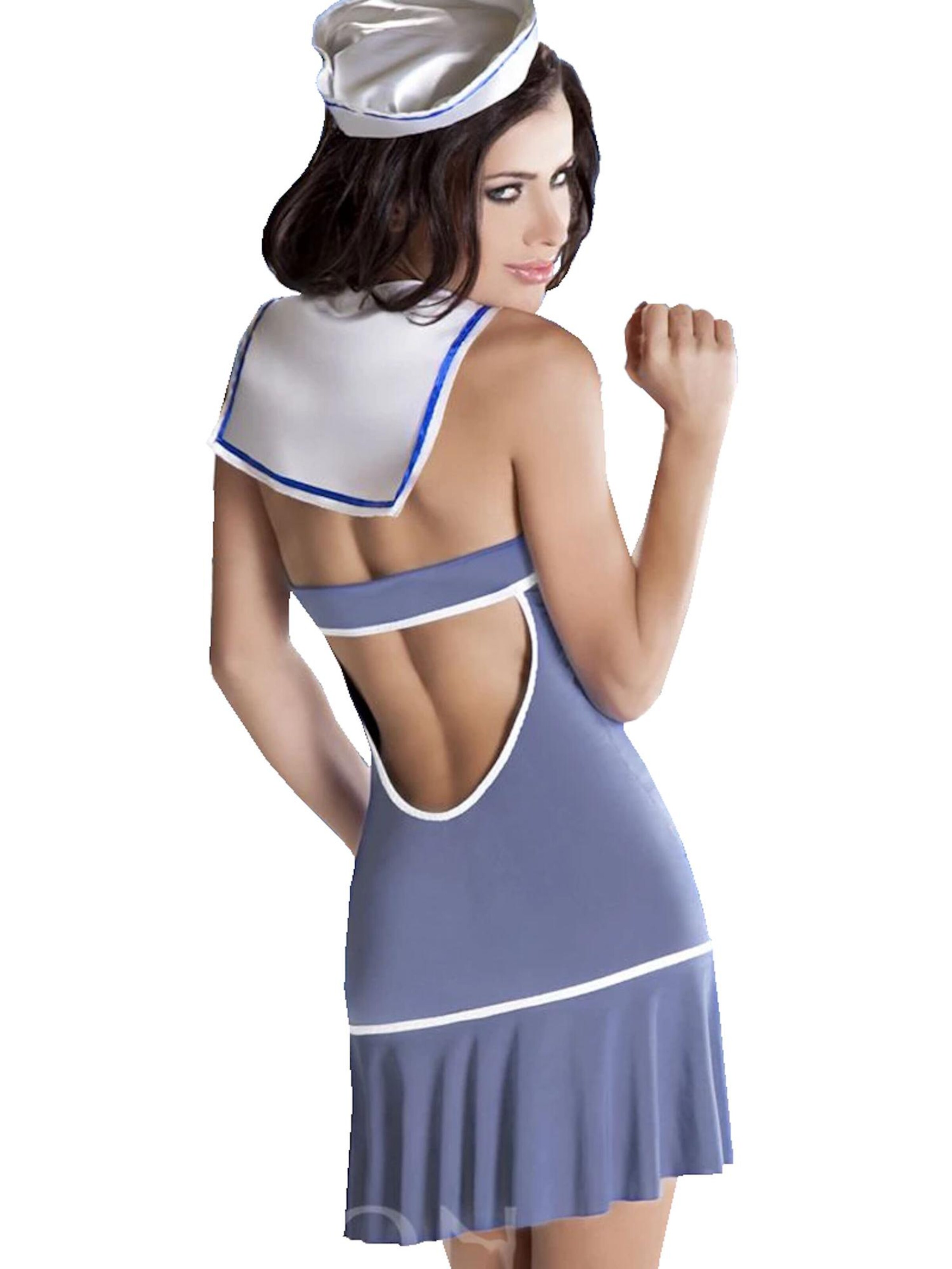 PASSION Negligee 'Marine' in Blue