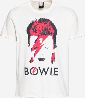 AMPLIFIED Shirt 'DAVID BOWIE' in Wit: voorkant