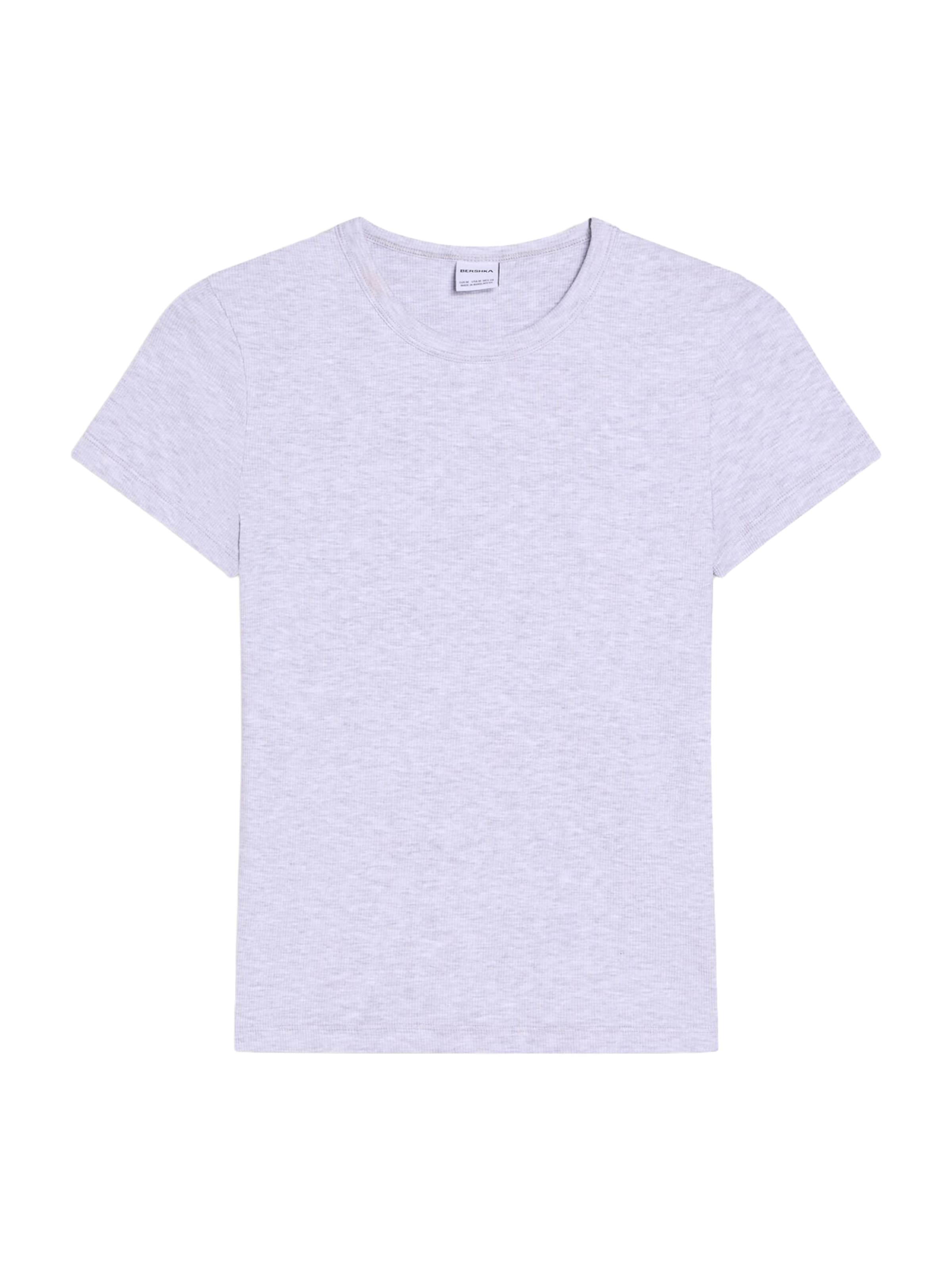 BershkaMajica - siva boja: prednji dio