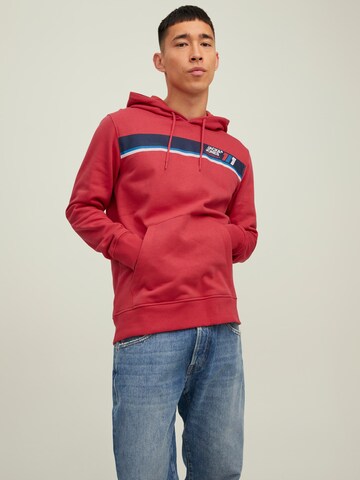 JACK & JONESSweater majica 'Nate' - crvena boja: prednji dio