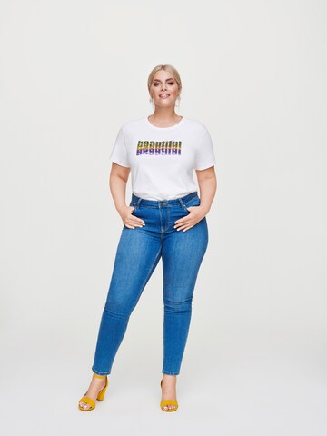 Rock Your Curves by Angelina K. Skinny Jeans in Blue