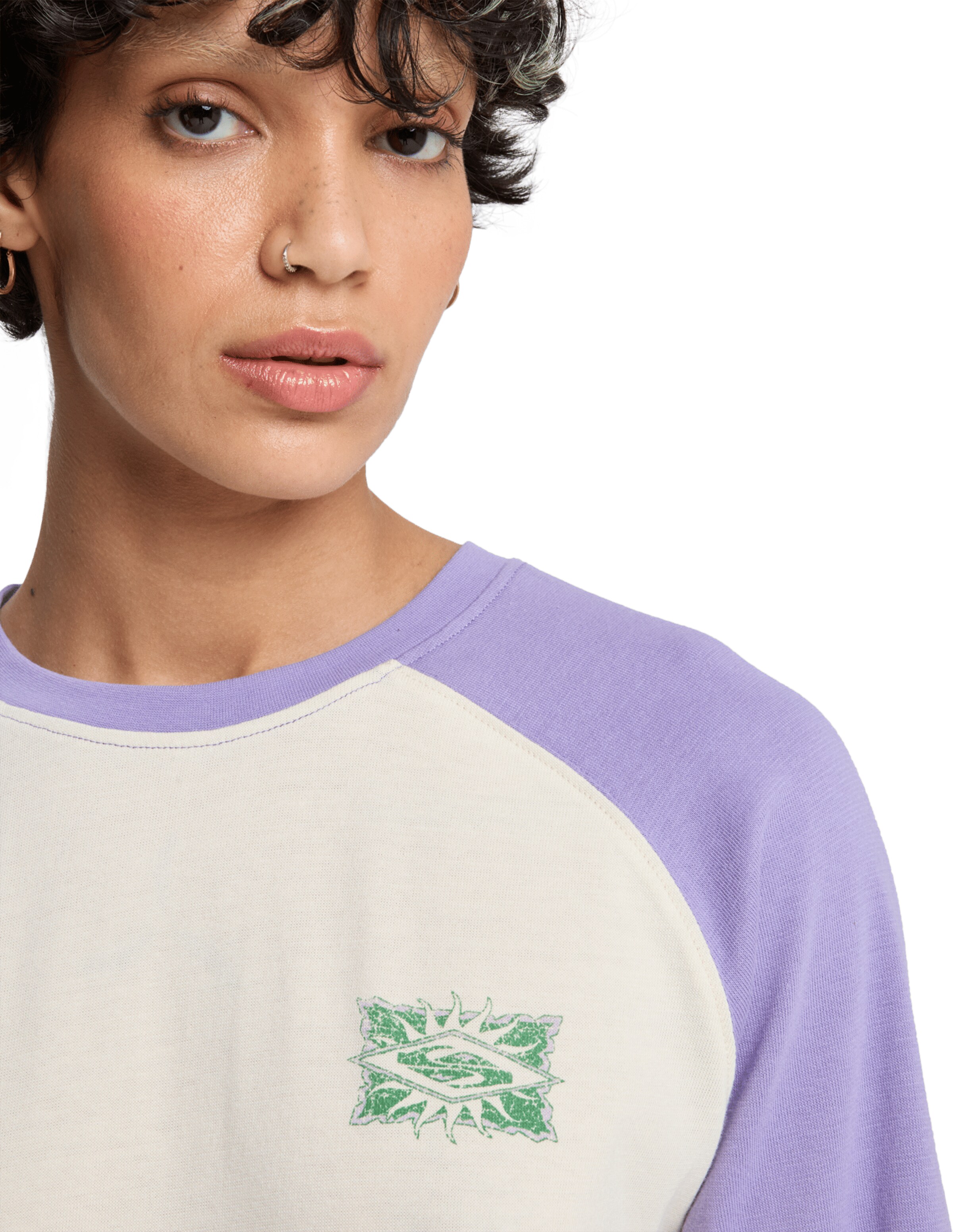 QUIKSILVER T-Shirt 'Bridge End' in Lila