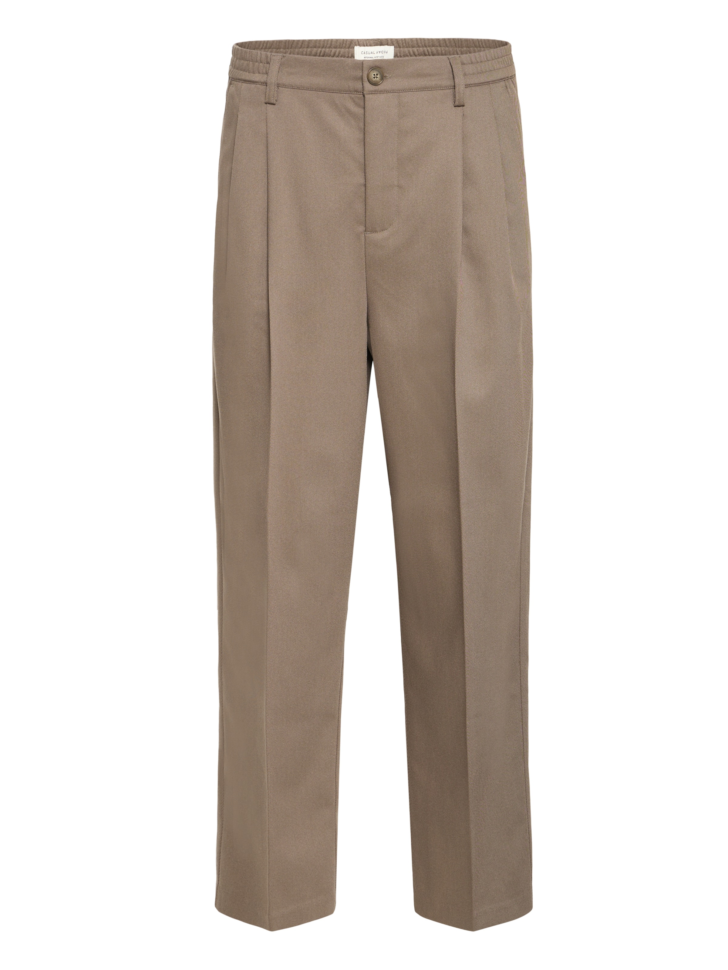 Casual Friday Pleat-Front Pants 'CFGrant' in Brown: front