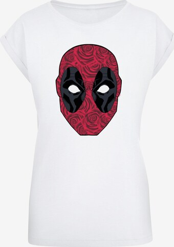 Maglietta 'Deadpool - Head Of Roses' di ABSOLUTE CULT in bianco: frontale