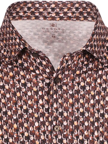 DESOTO Slim Fit Hemd‌‌‌‌‌‌‌‌ in Braun