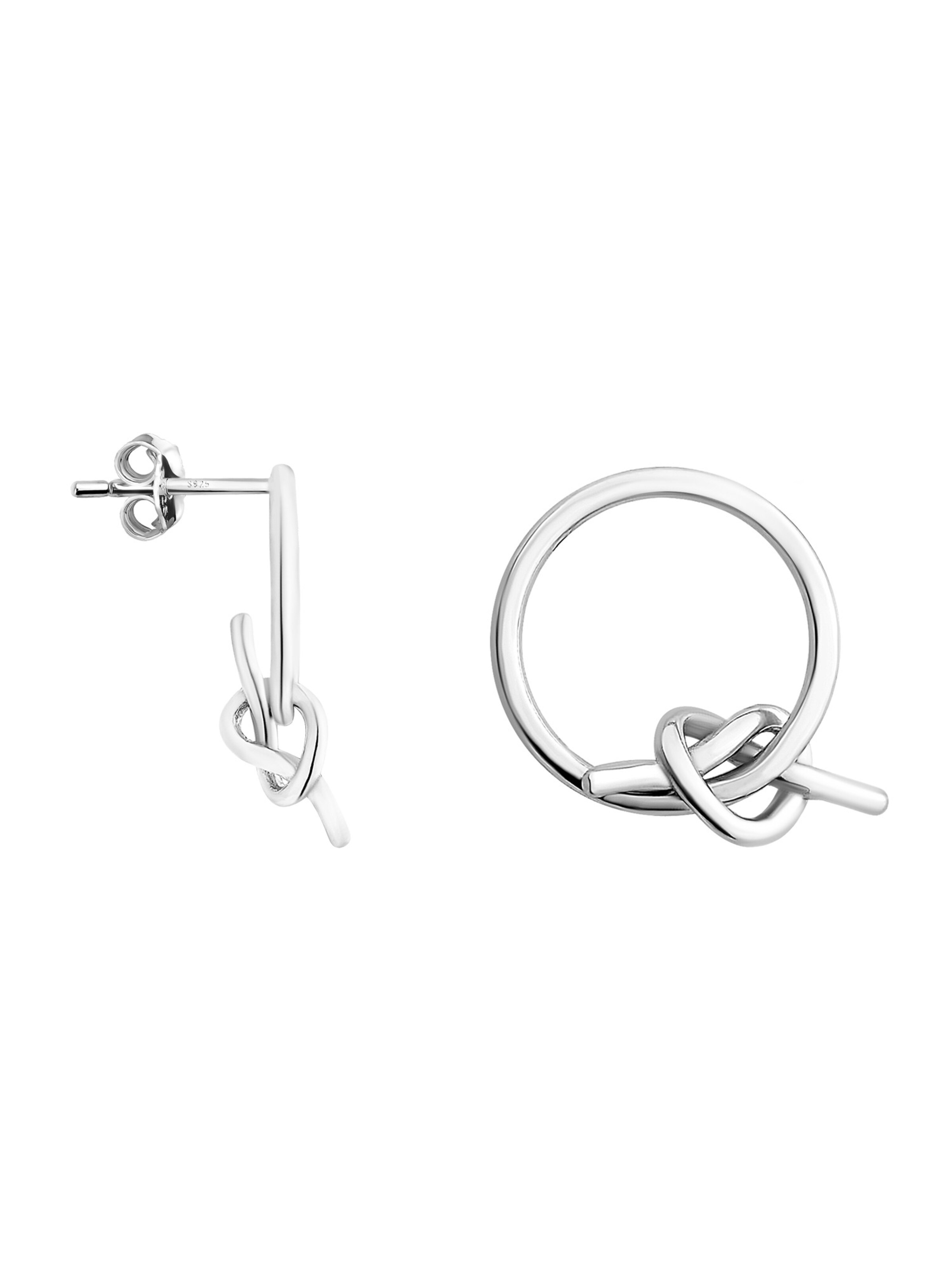 Sofia Milani Ohrringe 'Heart'‌‌‌‌‌ in Silber: Vorderseite