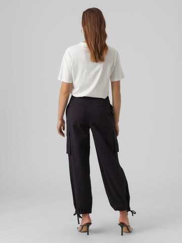 VERO MODA Tapered Cargobroek 'CALLY' in Zwart