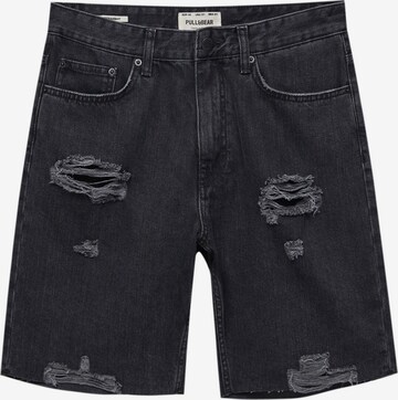 Pull&Bear Regular Jeans in Zwart: voorkant