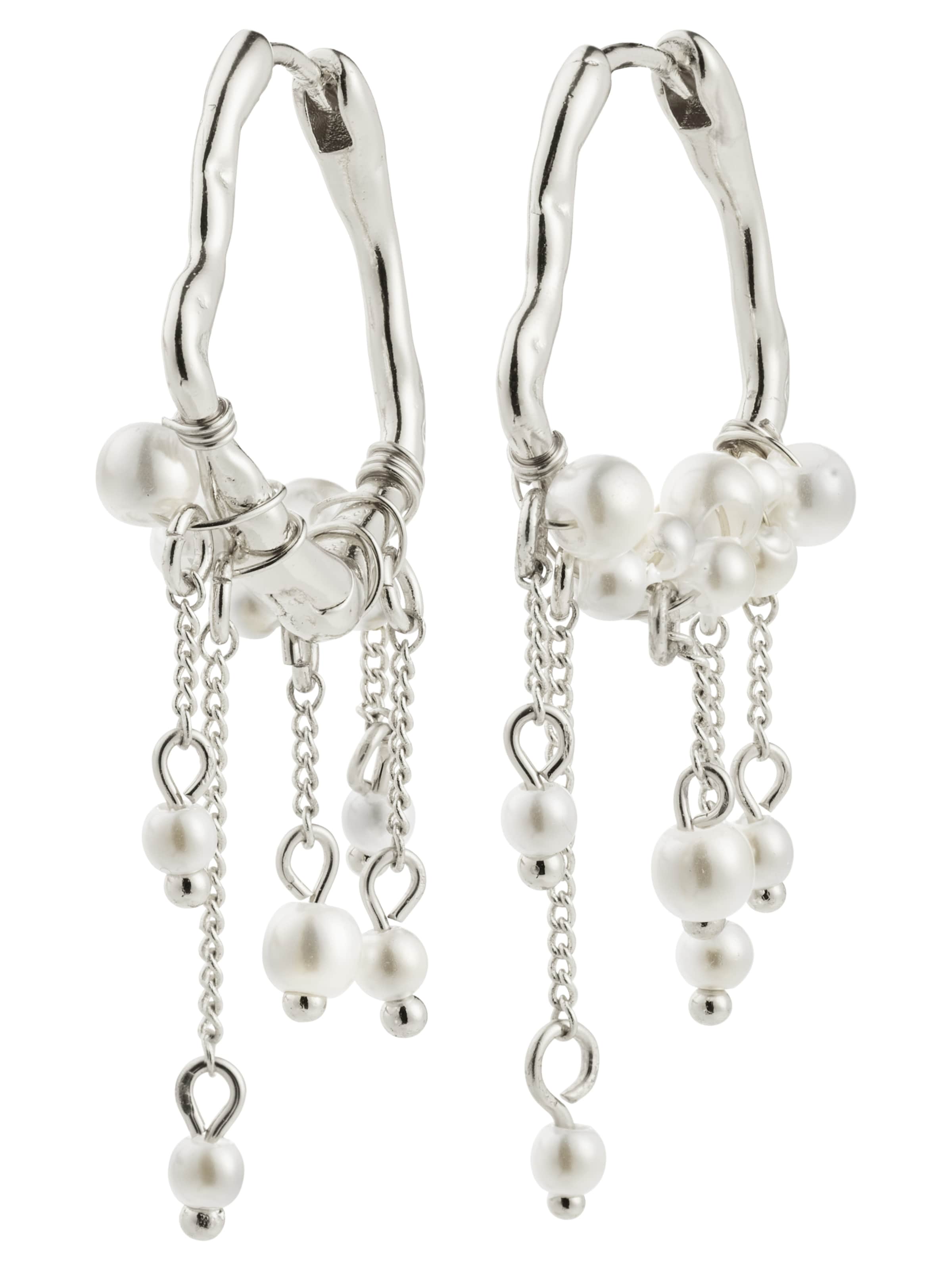 Pilgrim Oorbellen 'Jasper' in Zilver: voorkant