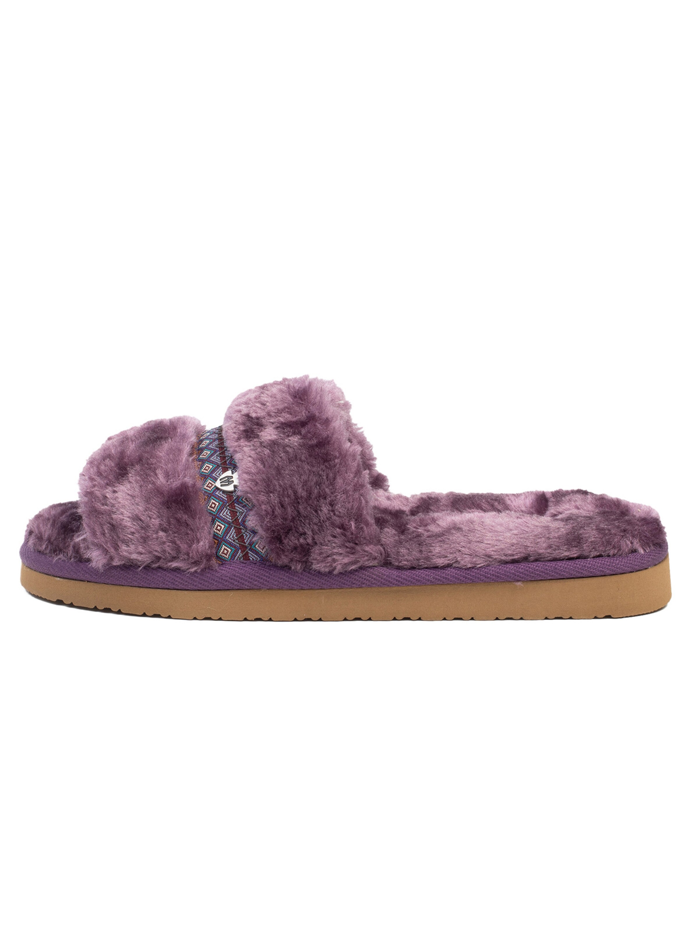 Minnetonka Pantolette 'London' in Lila: Vorderseite