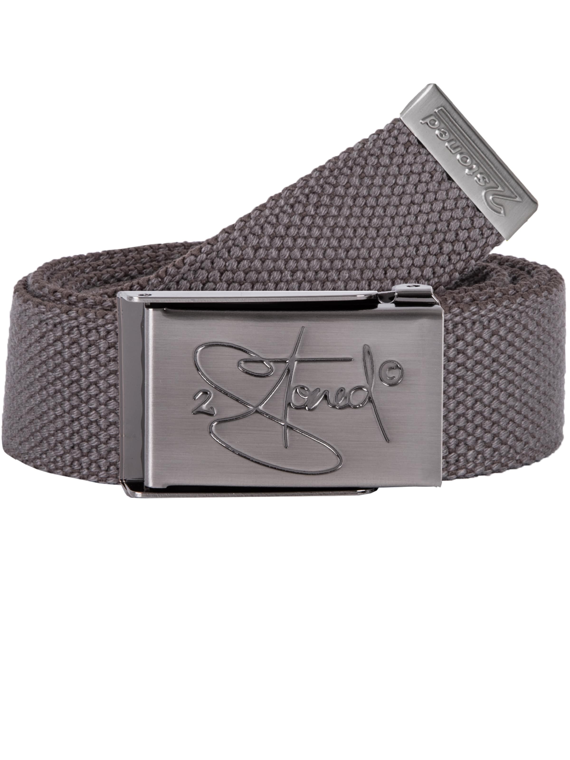 2Stoned Belt 'Small Matt' in Grey: front