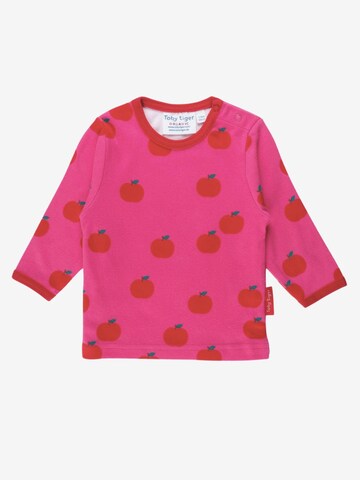 Toby Tiger Shirt 'Apfel' in Pink: Vorderseite