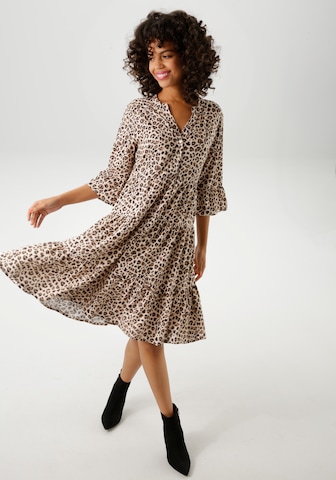 Aniston CASUAL Kleid in Beige
