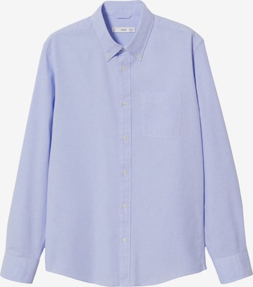 MANGO MAN Button Up Shirt in Blue: front