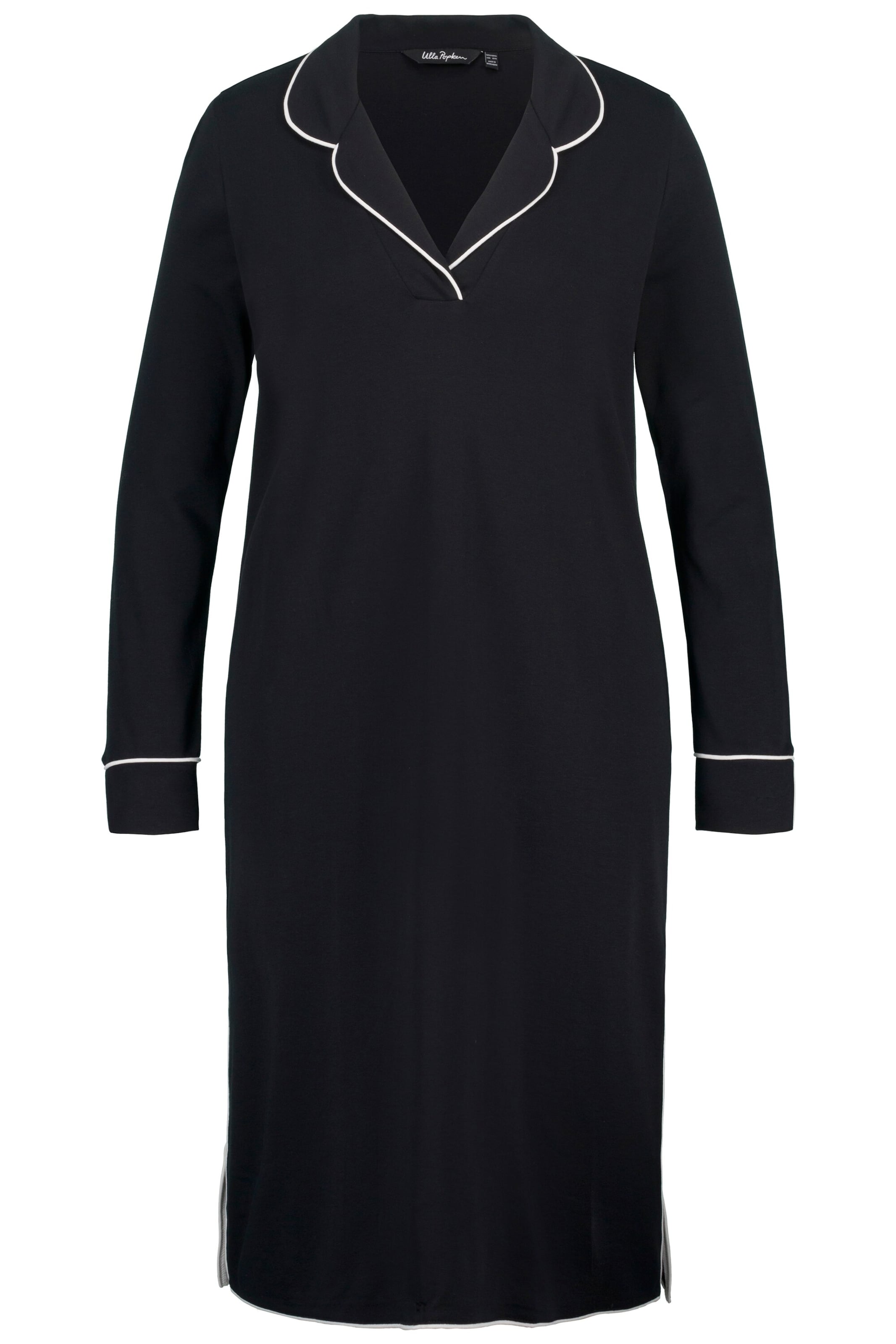 Ulla Popken Nightgown in Black: front
