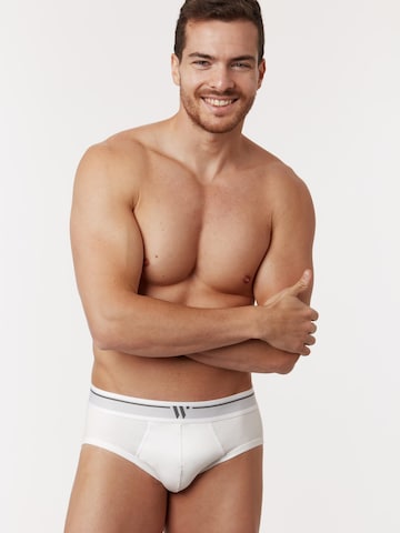 Slip 'Woody Men Basic Underwear - Midi slip - duopack - Wit' Woody en blanc