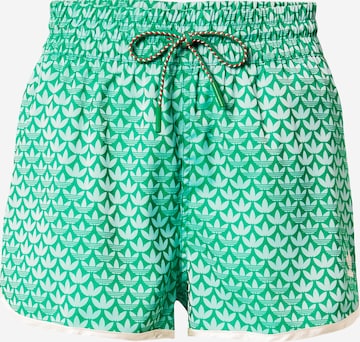 ADIDAS ORIGINALS Regular Pants 'Adicolor 70S High-Waist Monogram' in Green: front