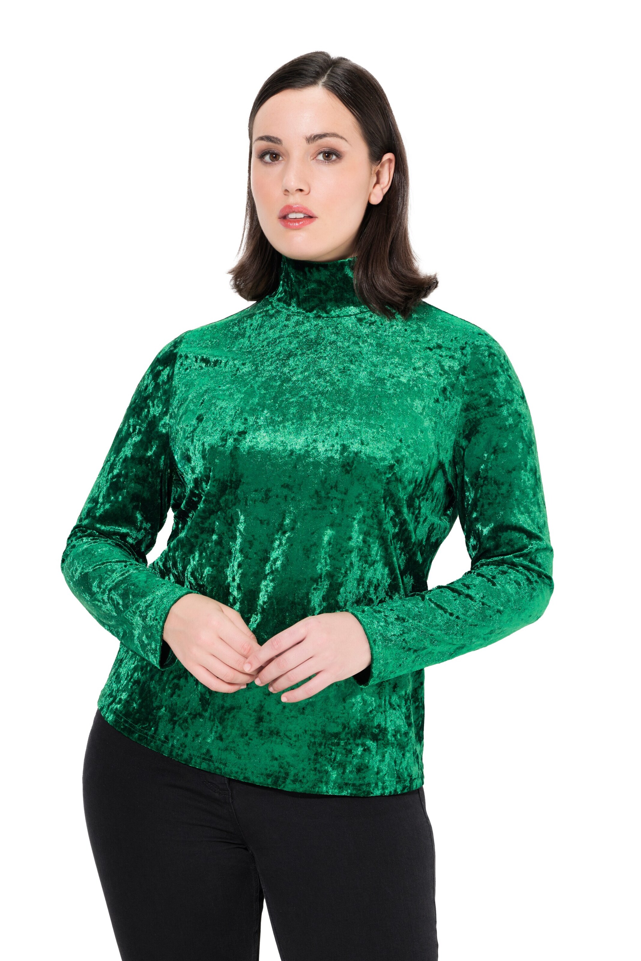 Ulla Popken Shirt in Groen: voorkant