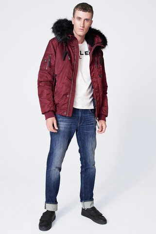 Harlem Soul Winter Jacket 'Bos-Ton' in Red