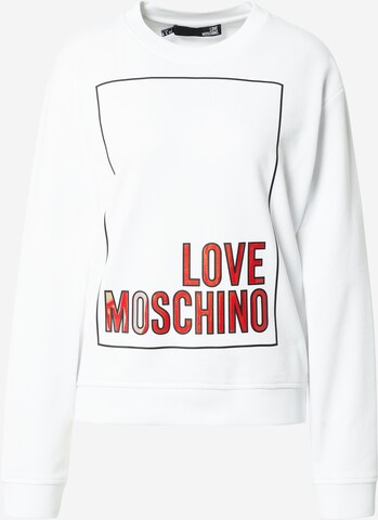 Love Moschino Sweatshirt in Wit: voorkant